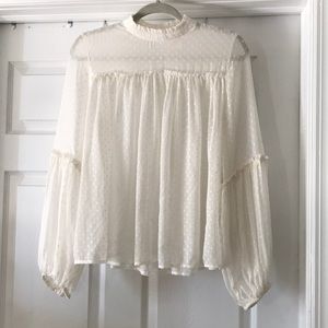 H&M SHEER DRESSY TOP
